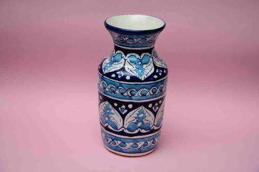 [PK0023-HM-VAS-025733] Blue Pottery Medium Flower Vase