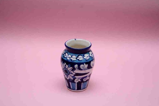 [PK0023-HM-VAS-025774] Blue Pottery Small Flower Vase