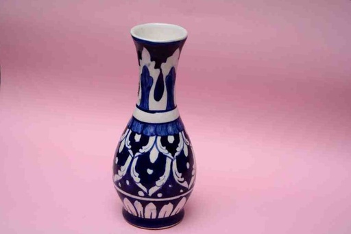 [PK0023-HM-VAS-025785] Blue Pottery Medium Flower Vase