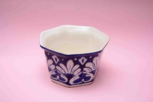 [PK0023-HM-PLN-025803] Blue Pottery Hexagon Planter