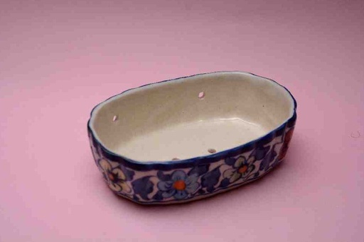[PK0023-CF-BPO-025811] Blue Pottery Soap Dish
