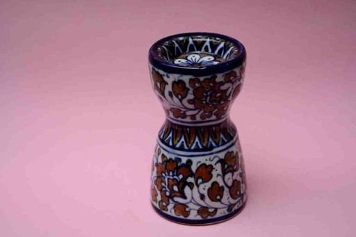 [PK0023-CF-BPO-025821] Blue Pottery Candle Stand