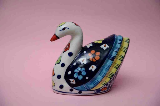 [PK0023-CF-BPO-025908] Blue Pottery Miniature Duck