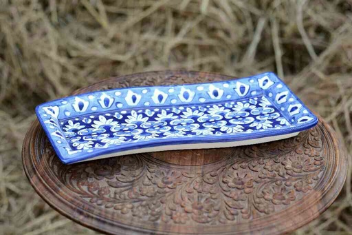 [PK0363-HM-TRY-025974] Blue Pottery kabab Dish