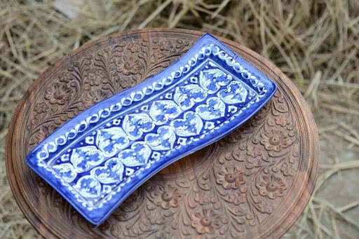 [PK0363-HM-TRY-025975] Blue Pottery kabab Dish