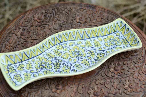 [PK0363-HM-TRY-025984] Blue Pottery kabab Dish