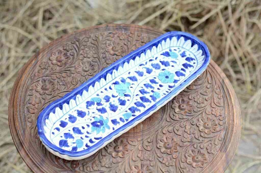 [PK0363-HM-TRY-025999] Blue Pottery kabab Dish