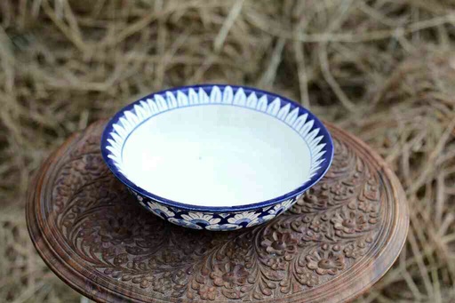 [PK0363-CF-BPO-026099] Blue Pottery Deep Soup Bowl
