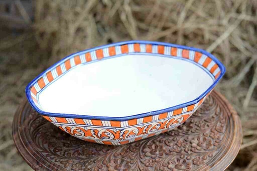 [PK0363-HM-TBW-026137] Blue Pottery Deep Bowl