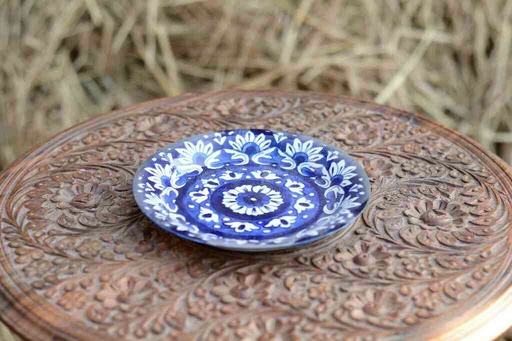 [PK0363-CF-BPO-026255] Blue Pottery Quarter Plate