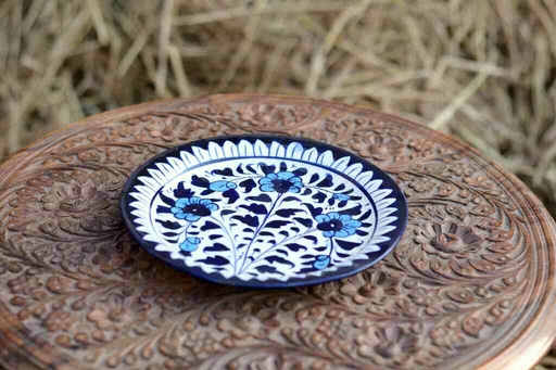 [PK0363-CF-BPO-026272] Blue Pottery Half Plate