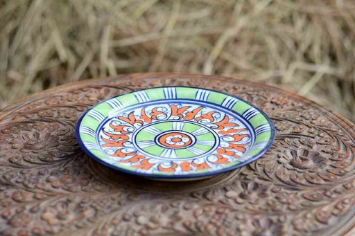 [PK0363-CF-BPO-026278] Blue Pottery Half Plate