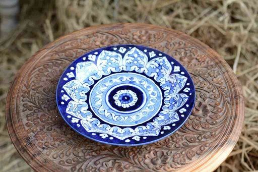 [PK0363-CF-BPO-026285] Blue Pottery Dinner Plate