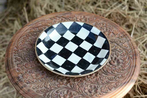 [PK0363-CF-BPO-026293] Blue Pottery Dinner Plate