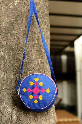 [PK5848-BG-HAN-027894] Hazara Phulkari Embroidered Handbag
