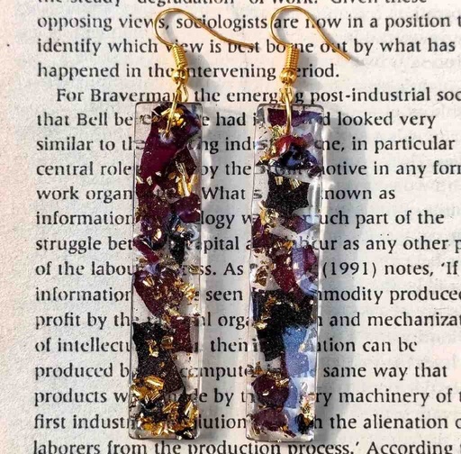 [PK5935-JW-EAR-028144] Rose Gold Resin Earrings