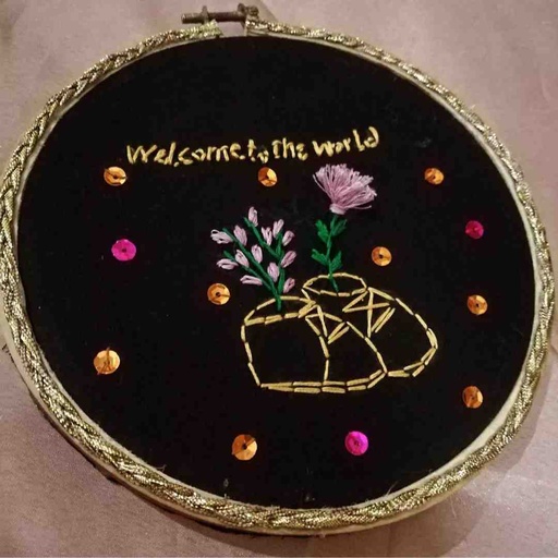 [PK4905-AR-DRW-029163] Baby Arrival Hoop