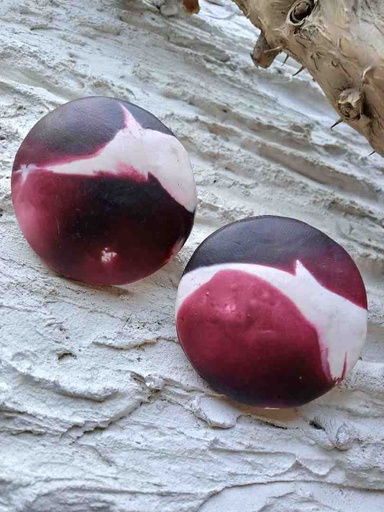 [PK5419-JW-EAR-029703] Polymer clay stud earrings.