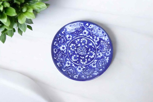 [PK9650-HM-BKT-030000] Blue Pottery Quarter Plate