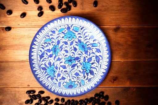 [PK9650-HM-BKT-030042] Blue Pottery Full Plate