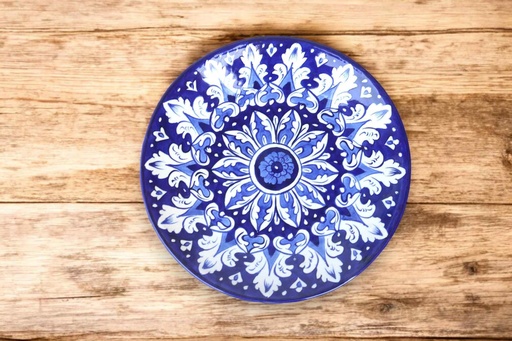 [PK9650-HM-BKT-030047] Blue Pottery Full Plate