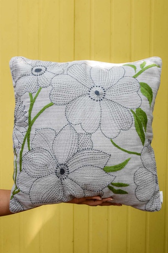 [11-c-24] FLORAL KANTHA CUSHION