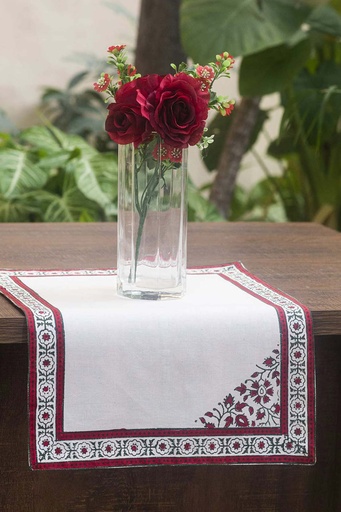 [22-M-1] Block Print Mats - Red