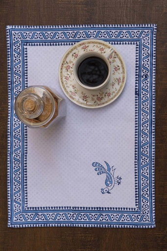 [22-M-16] Block Print Sparrow Mats