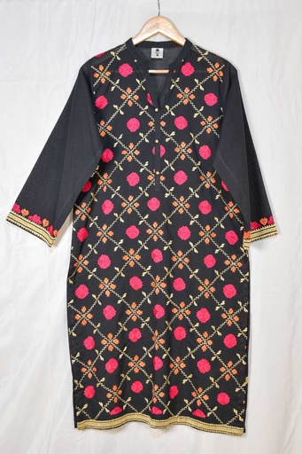 [13] Jisti peach and white kurta