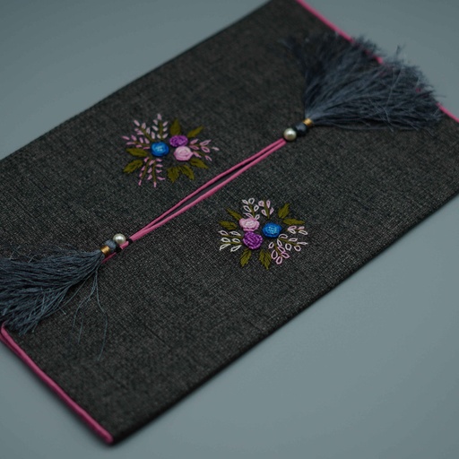 [VC-EG-DS-8] DS-8 Dark Grey Jute Dining Set