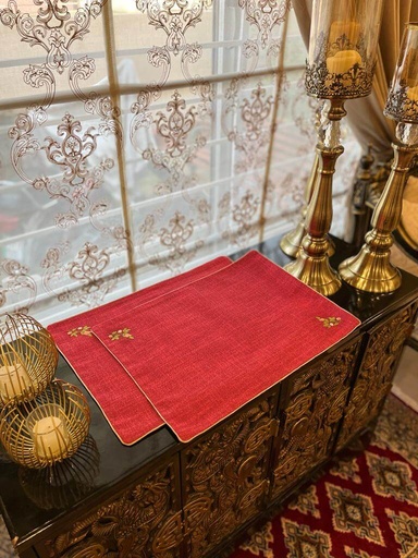 [VC-EG-TM-6] TM-6 Red Jute Tray Mats