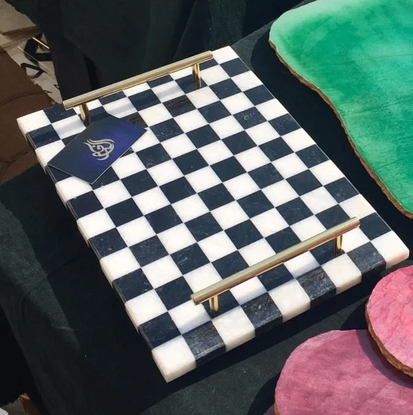 [VC-RAKH-MT-CHK-10101] Marble Tray – Checkered