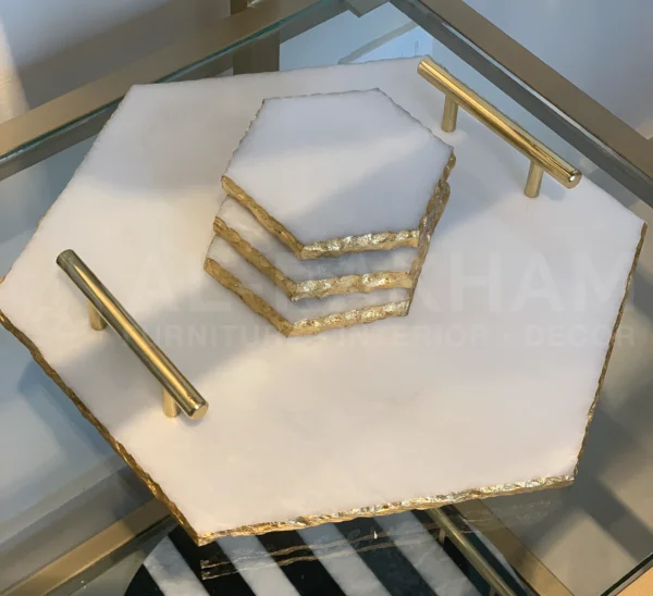 [VC-RAKH-MP-P-10102] Marble Platter – White