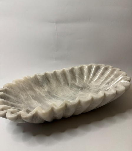 [VC-NUQ-NQMFLOG16] White Flower Shaped Deep Large Bowl