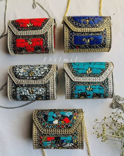 [VC-JHIL-006] Mini Metal Clutch - Square Design