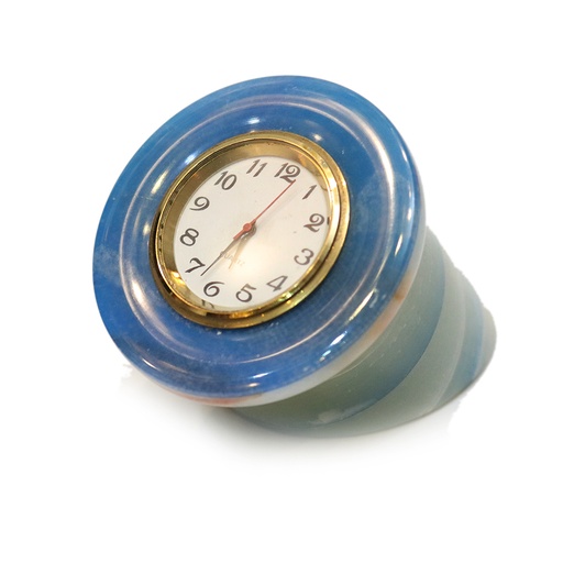 [PK0130-GN-GEN-003254] Real marble onyx desktop style clock