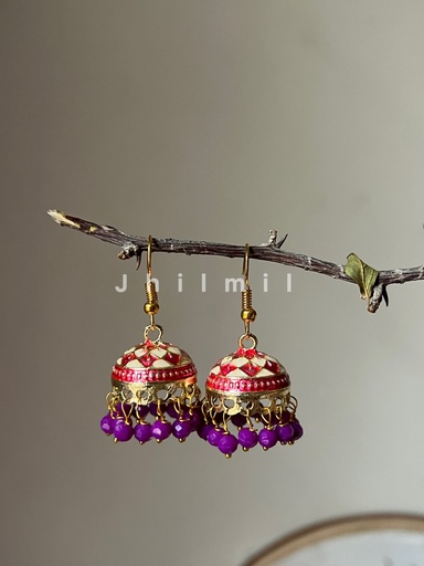 [VC-JHIL-192] Meenakari Jhumki Design 1