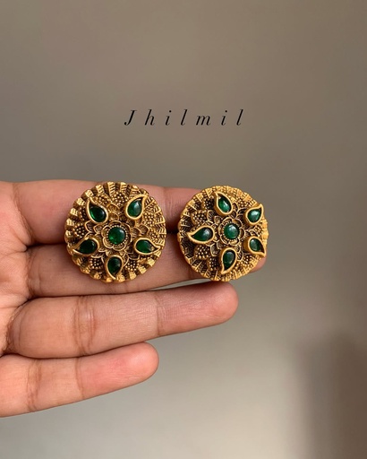 [VC-JHIL-240] Rajwari Flower Stone Studs