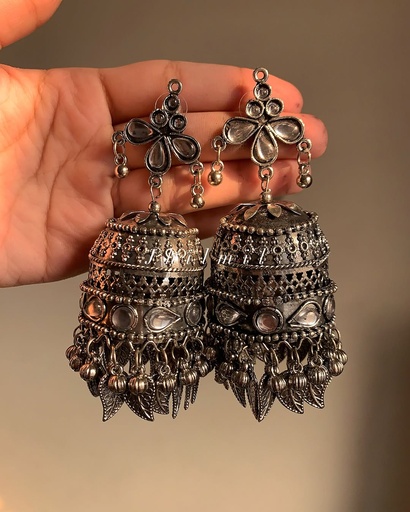 [VC-JHIL-377] Oxidized Jhumka Design 29