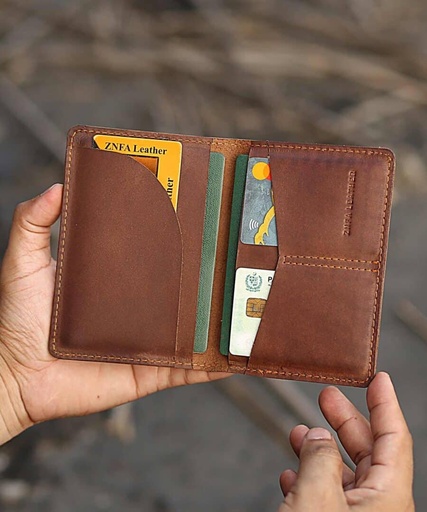 [VC-ZNFA-012] Travel Mate Passport Cover- Camel Brown