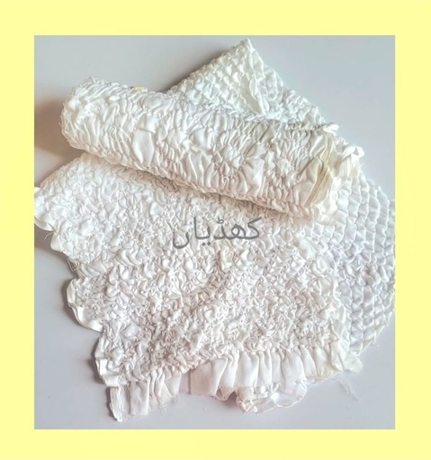 [VC-RK00073] Dyeable Snow White Chunri Dupatta Online in Pakistan | Hand-Knotted Elegance