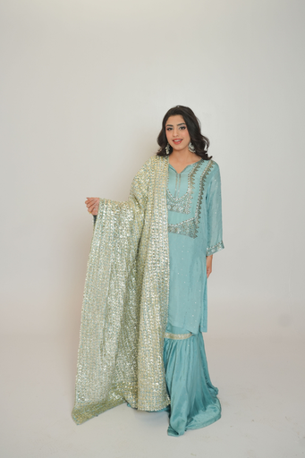 [7-D-26] Sapphire Legacy Gota Dupatta