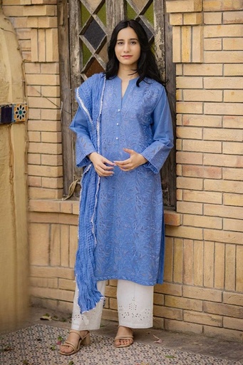 [15.K.23] Orchid Embroidered Kurta
