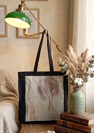 Black tote bag