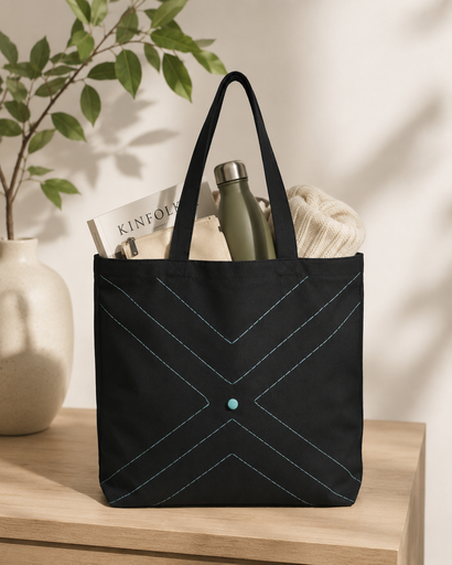 Embroidered tote bag