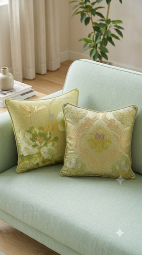 Embroidered cushions