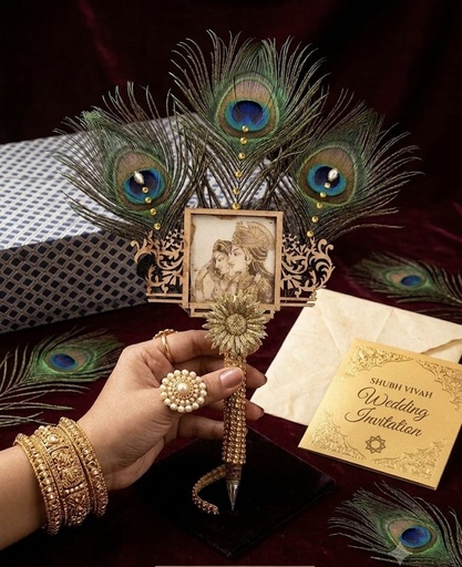 This item is typically used by the bride and groom for signing their marriage documents.