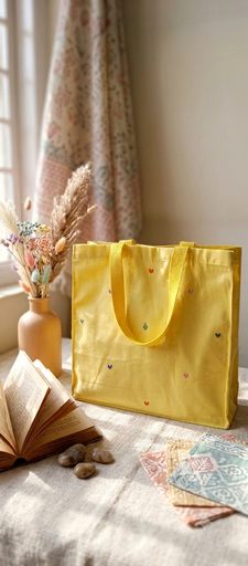 Embroidered tote bag