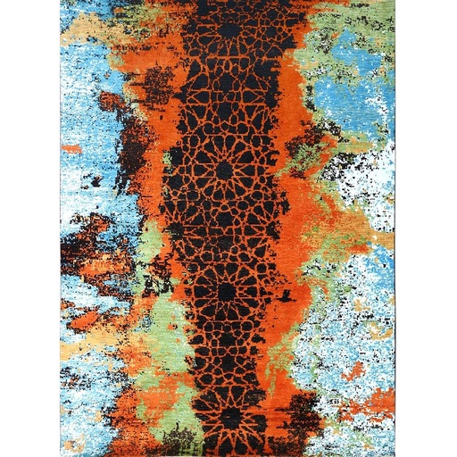 [PK0499-HM-RUG-004173] Modern Carpet -Wool&Silk- 8x10