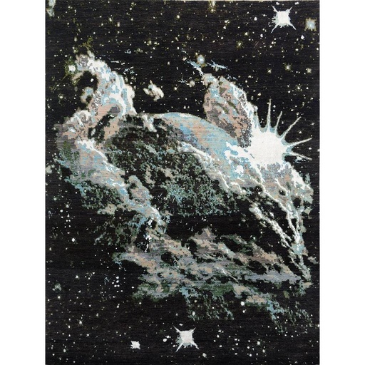 [PK0499-HM-RUG-004227] Modern Carpet -Wool&Silk- 9x12